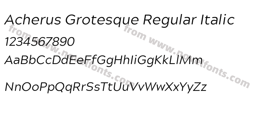 Acherus Grotesque Regular ItalicPreview
