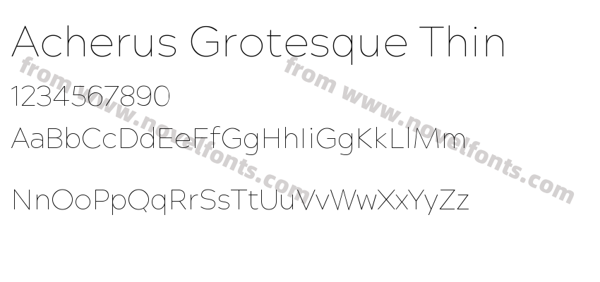 Acherus Grotesque ThinPreview