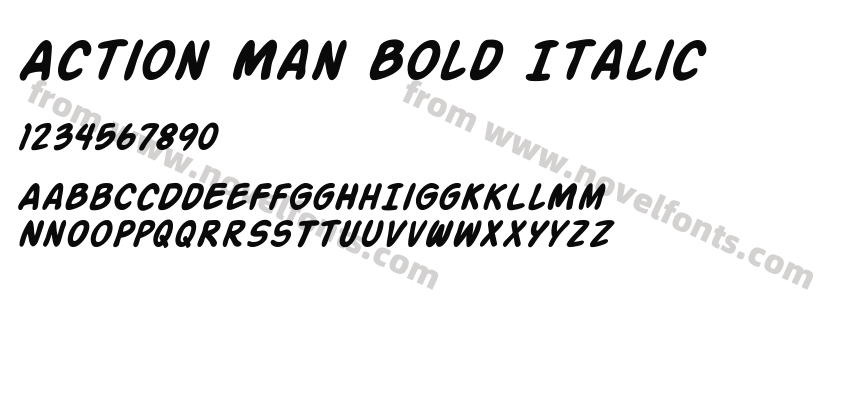 Action Man Bold ItalicPreview