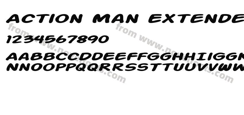 Action Man Extended Bold ItalicPreview