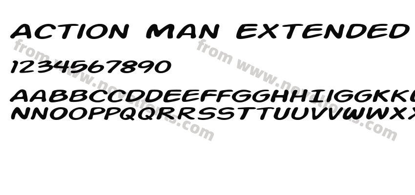 Action Man Extended ItalicPreview
