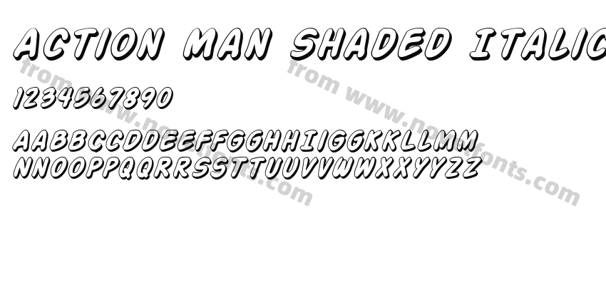 Action Man Shaded ItalicPreview
