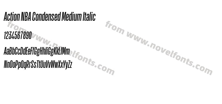 Action NBA Condensed Medium ItalicPreview