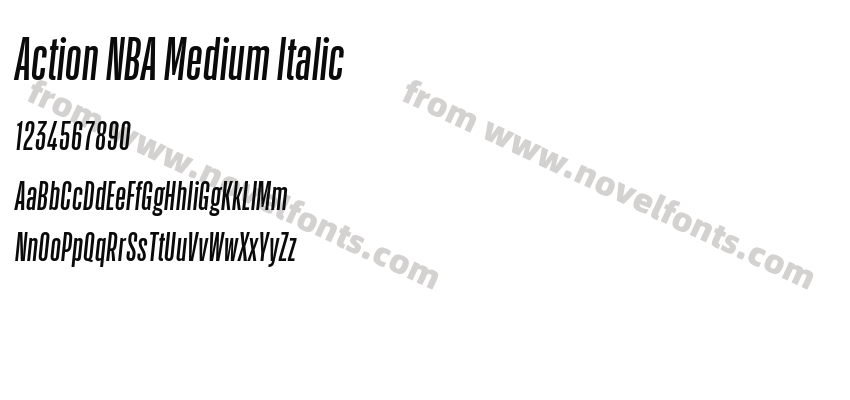 Action NBA Medium ItalicPreview