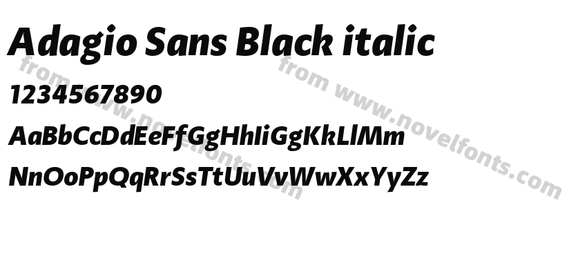 Adagio Sans Black italicPreview