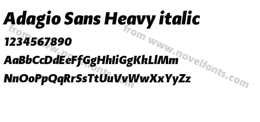 Adagio Sans Heavy italicPreview