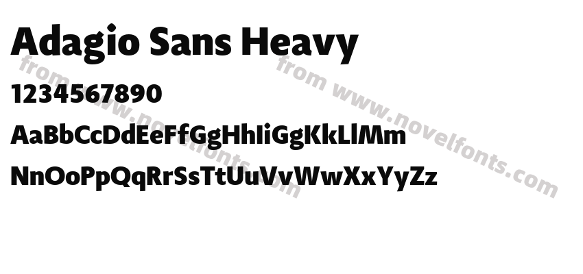 Adagio Sans HeavyPreview