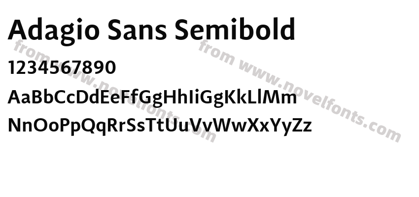 Adagio Sans SemiboldPreview