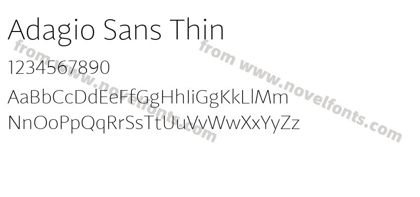 Adagio Sans ThinPreview