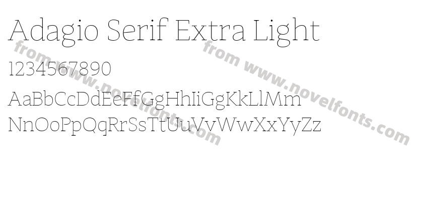 Adagio Serif Extra LightPreview