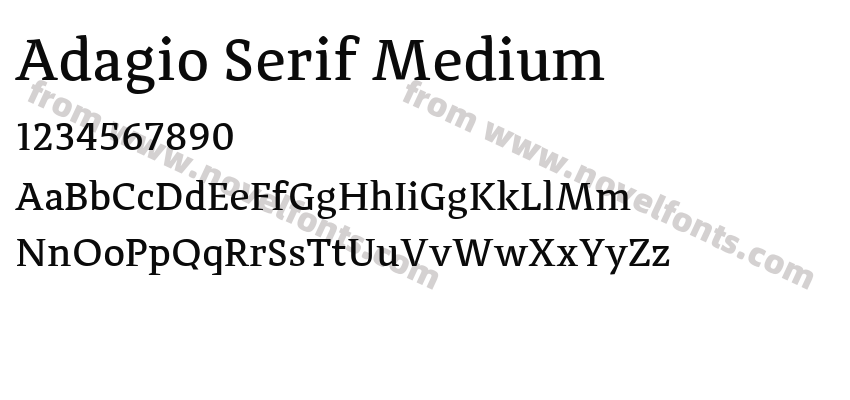 Adagio Serif MediumPreview