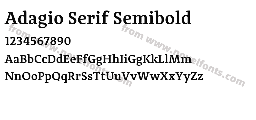 Adagio Serif SemiboldPreview
