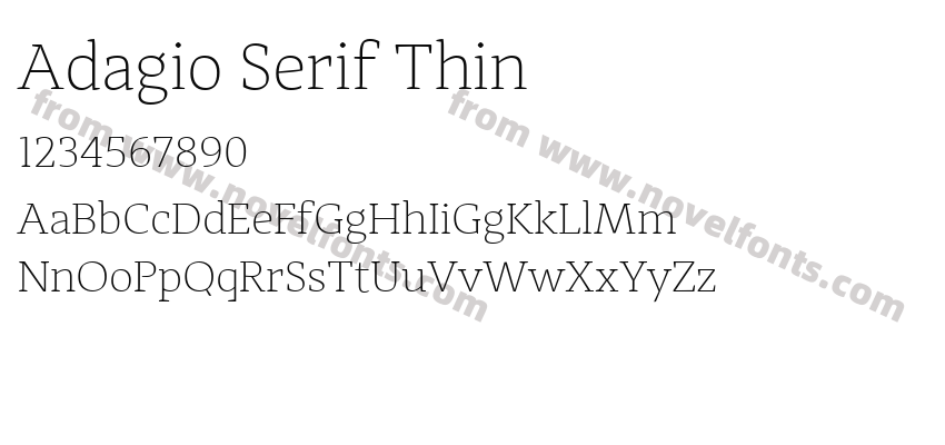 Adagio Serif ThinPreview