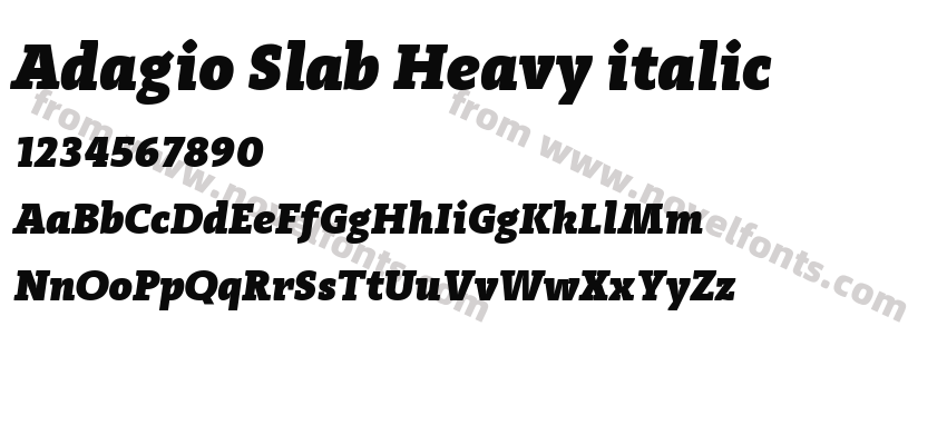 Adagio Slab Heavy italicPreview