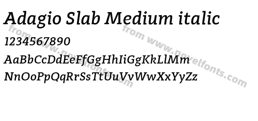 Adagio Slab Medium italicPreview