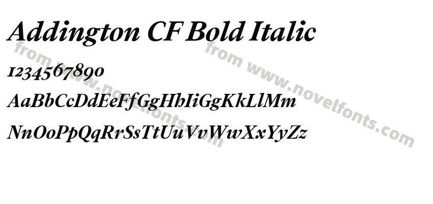 Addington CF Bold ItalicPreview