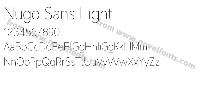 Nugo Sans LightPreview