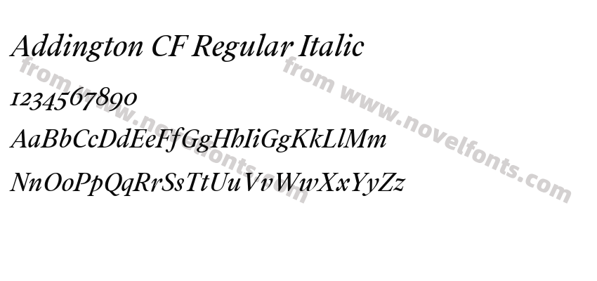 Addington CF Regular ItalicPreview