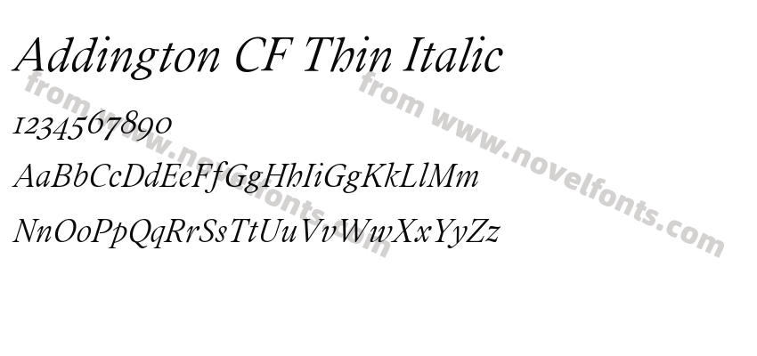 Addington CF Thin ItalicPreview