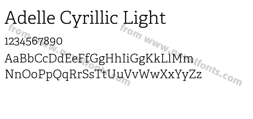 Adelle Cyrillic LightPreview