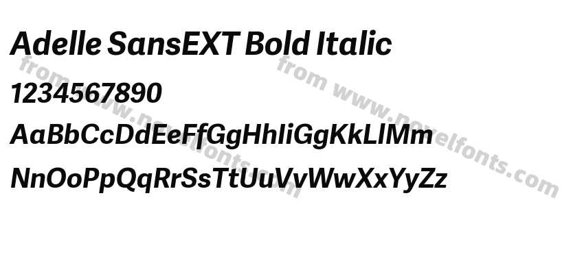 Adelle SansEXT Bold ItalicPreview