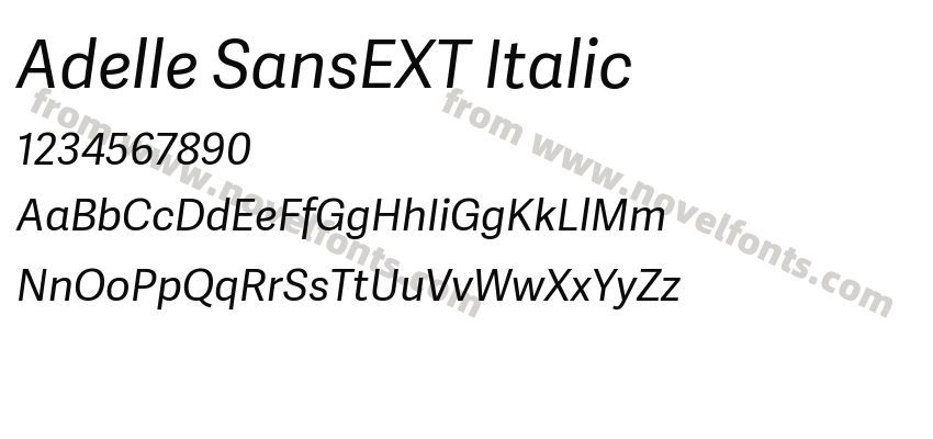 Adelle SansEXT ItalicPreview