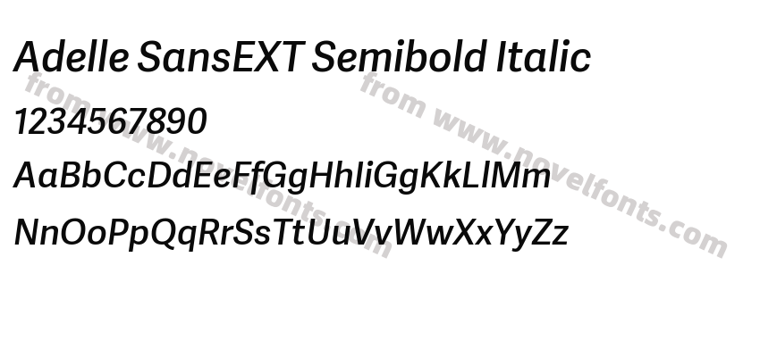 Adelle SansEXT Semibold ItalicPreview