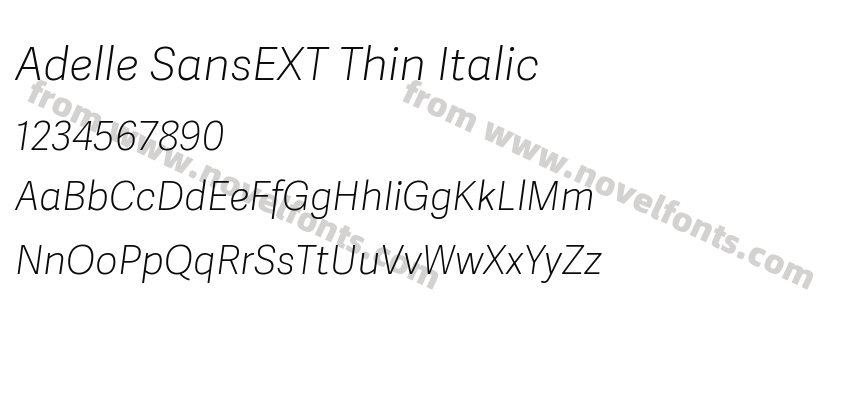 Adelle SansEXT Thin ItalicPreview