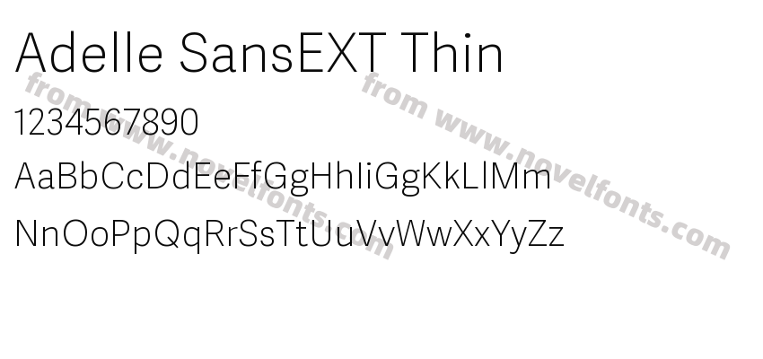 Adelle SansEXT ThinPreview