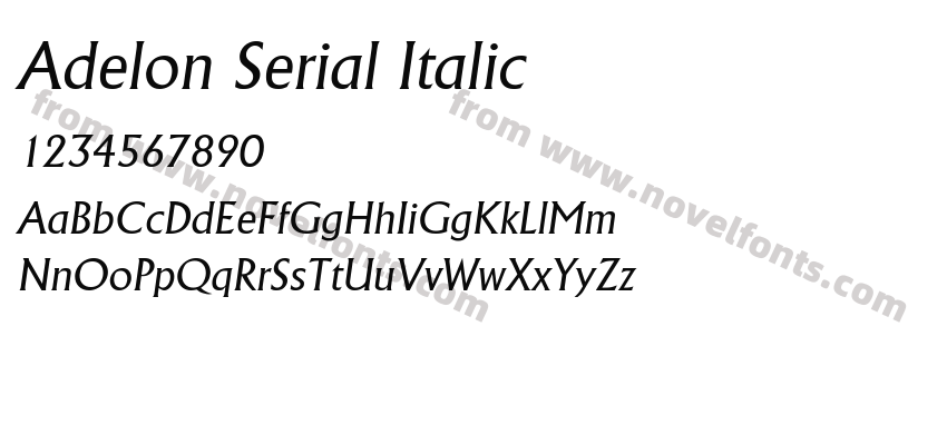 Adelon Serial ItalicPreview