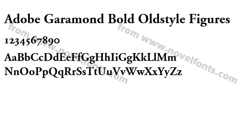 Adobe Garamond Bold Oldstyle FiguresPreview