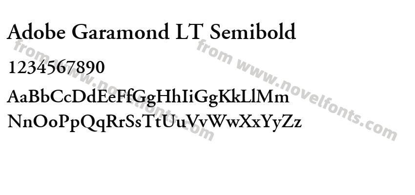 Adobe Garamond LT SemiboldPreview