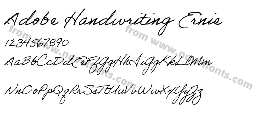 Adobe Handwriting ErniePreview