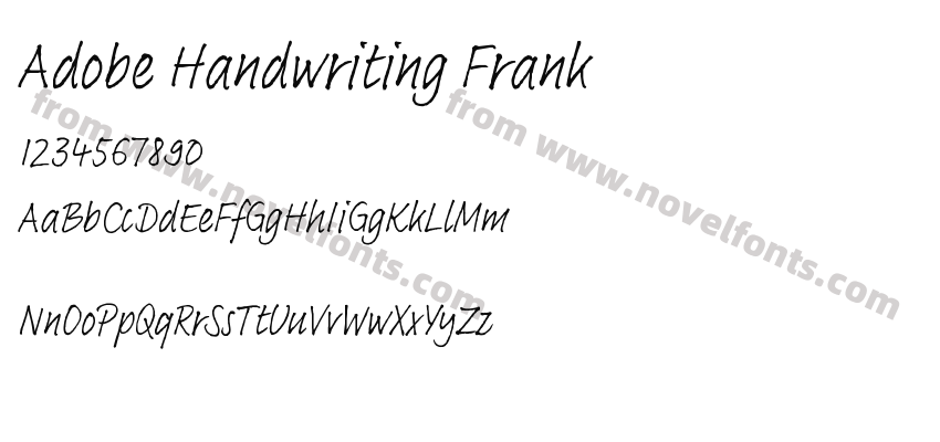 Adobe Handwriting FrankPreview