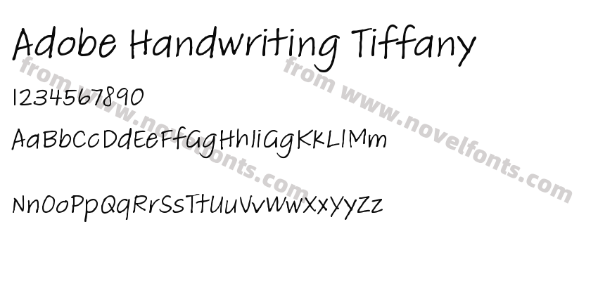 Adobe Handwriting TiffanyPreview