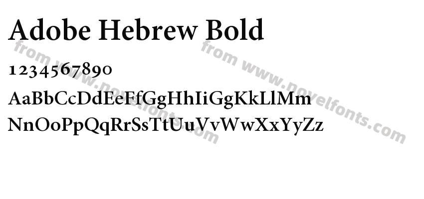 Adobe Hebrew BoldPreview