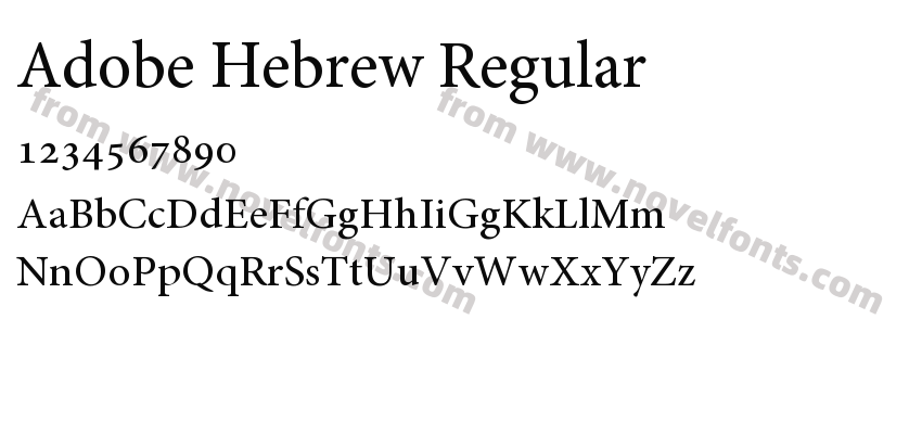 Adobe Hebrew RegularPreview