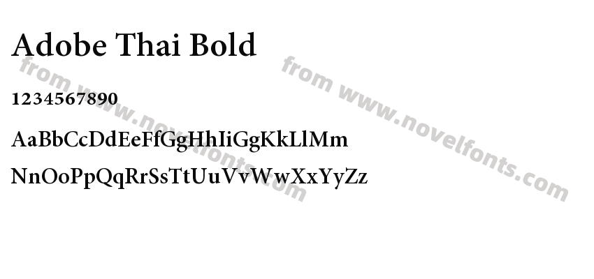 Adobe Thai BoldPreview