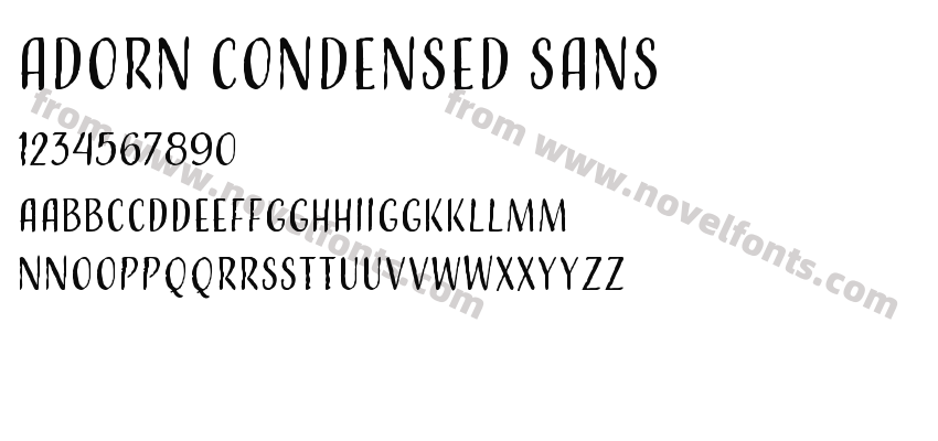 Adorn Condensed SansPreview