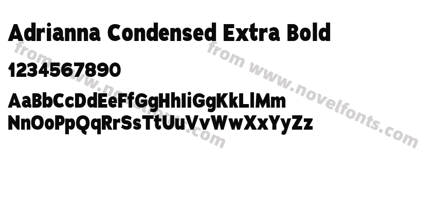 Adrianna Condensed Extra BoldPreview