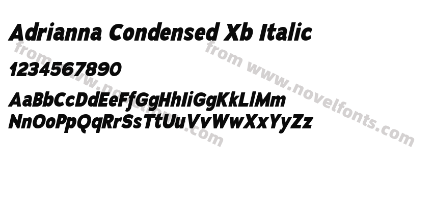 Adrianna Condensed Xb ItalicPreview