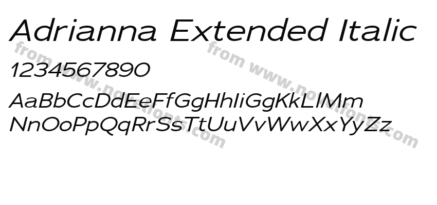 Adrianna Extended ItalicPreview