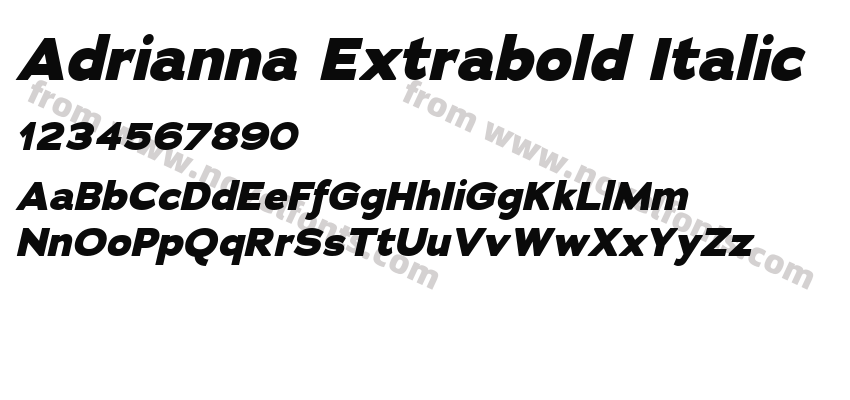 Adrianna Extrabold ItalicPreview