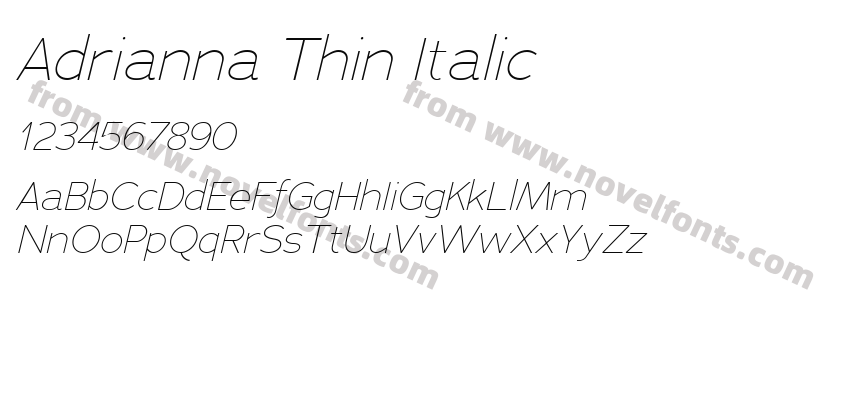 Adrianna Thin ItalicPreview