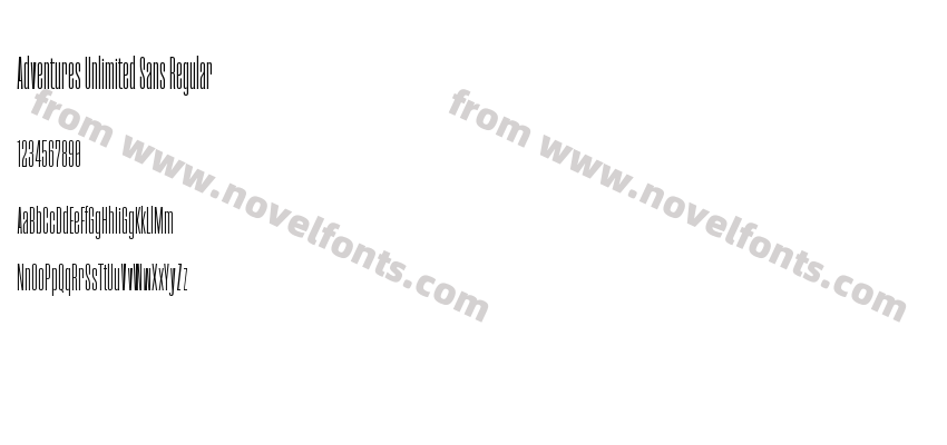 Adventures Unlimited Sans RegularPreview