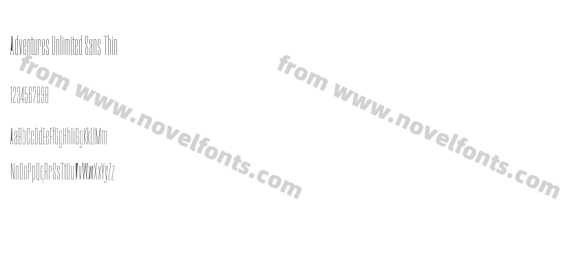 Adventures Unlimited Sans ThinPreview
