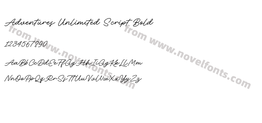 Adventures Unlimited Script BoldPreview