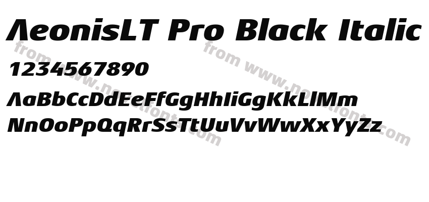 AeonisLT Pro Black ItalicPreview