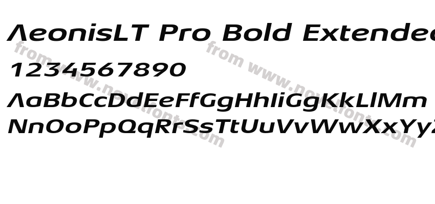 AeonisLT Pro Bold Extended ItPreview
