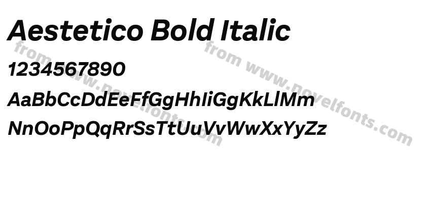 Aestetico Bold ItalicPreview